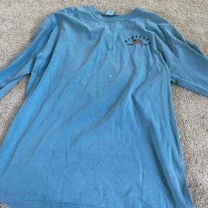 A blue long sleeve